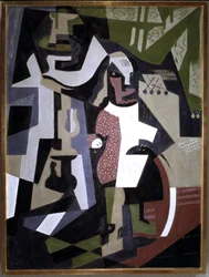 Composición con un personaje