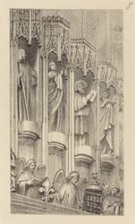 Estatuas en la arquitectura de la Capilla de Enrique VII, Abadía de Westminster