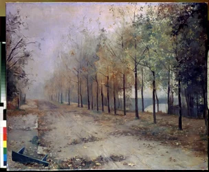 Otoño (Otoño). Pintura de Maria Konstantinovna Bashkirtseva (1860-1884). Óleo sobre lienzo, 97 x 117 cm, 1883. Arte ruso, paisaje del siglo XIX. Museo Estatal Ruso, San Petersburgo.