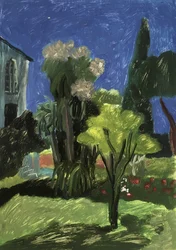 Jardín turco, 2019 (óleo sobre papel)
