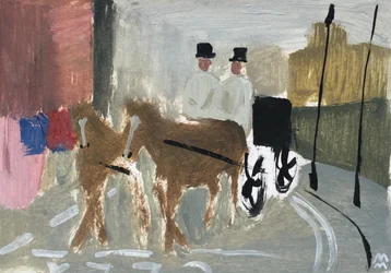 Victoria Street en Londres, 2019 (óleo sobre papel)