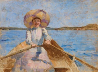 Mujer remando, boceto