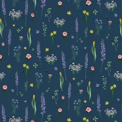 Flores de la coronación, azul, 2023