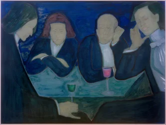 En el café