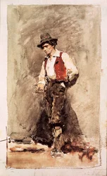 Calabrés. Acuarela de Mariano Fortuny (1838-1874). 1868. Barcelona. Museo Nacional de Arte de Cataluña.