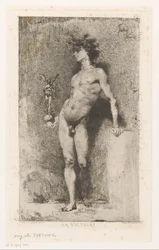 Hombre desnudo con Nikè
La Victoire (título en el objeto)