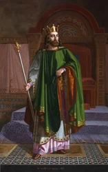Retrato de García I rey de Oviedo (910-914) Pintura de Mariano de la Roca y Delgado (1825-1872) 1852 Palacio de las Cortes, Madrid