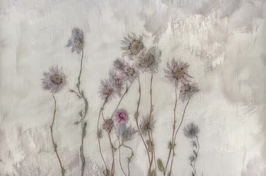 Flores en tonos pastel suaves