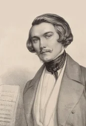 Retrato del pianista y compositor Alfred Quidant 1815-1893, c. 1840