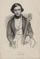 Retrato del violonchelista y compositor Hippolyte Prosper Seligmann 1817-1882, 1840