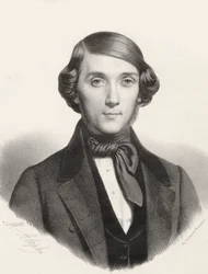 Retrato del pianista y compositor Jean-Henri Ravina 1818-1906, ca 1845