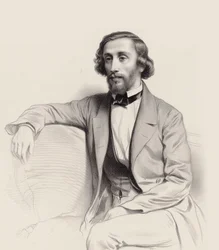 Retrato del pianista y compositor Julius Schulhoff 1825-1898, 1854
