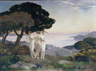 Les trois Graces Pintura de Emile rene Menard (1861-1930) Siglo XX Mención obligatoria: Colección fondation regards de Provence, Marsella