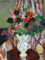 Jarrón con tulipanes