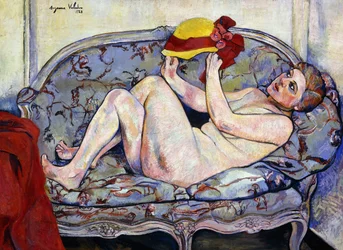 Desnudo Alcanzando en un Sofá, 1928