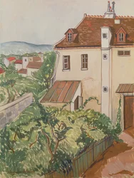 Vista de un jardín