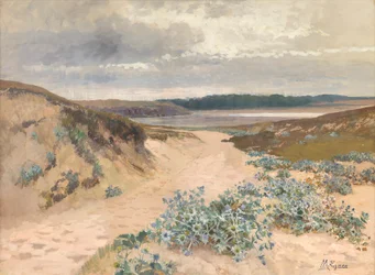 Paisaje de dunas en Bretaña