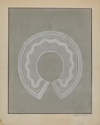 Cuello de lino bordado