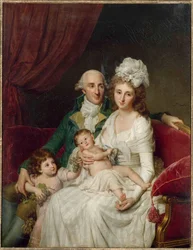 Monsieur Olive, tesorero de los Estados de Bretaña y su familia, 1791-1792