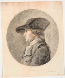 Retrato de J.F. Clemens. Perfil a la izquierda