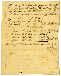 Documento sobre la venta de esclavos y la parte correspondiente a varios individuos, noviembre de 1831