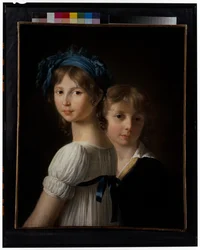 Retrato de una hermana y su hermano menor