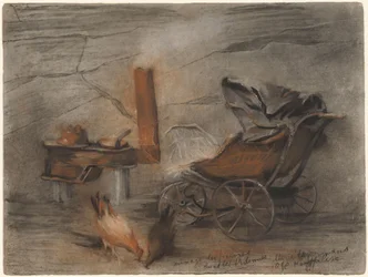 Interior de una casa pobre en las Ardenas