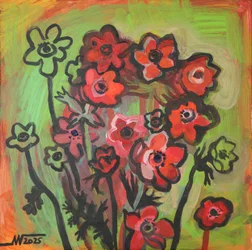 Flores alegres y caprichosas