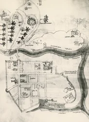 Mapa de Jerusalén, del Libro de los Secretos de los Fieles de la Cruz (Liber Secretorum Fidelium Crucis)