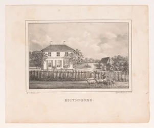 Vista de Huis Buitenzorg Buitenzorg (título sobre objeto)