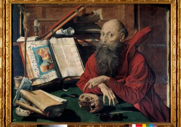 Representación de San Jerónimo en su estudio