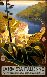 Póster de Viaje de La Riviera Italiana, c.1920
