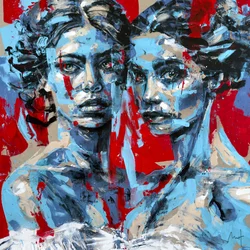 Bolshoi No. 2, 2024 (acrílico y óleo sobre lienzo invertido)