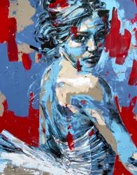 Bolshoi No. 2, 2024 (acrílico y óleo sobre lienzo invertido)