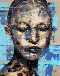 Reverie, 2023 (acrílico y óleo sobre lienzo invertido)