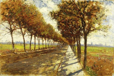 Avenida arbolada en Bremen, 1912