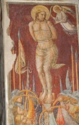 San Sebastián, fresco de Mariotto di Nardo, Iglesia de Santa Maria Maggiore, Florencia (Lista del Patrimonio Mundial de la UNESCO)