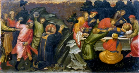 Lapidación y entierro de San Esteban, el primer mártir cristiano, c36 c1394-1424