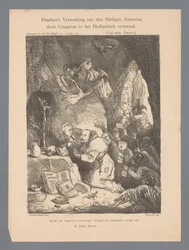 La tentación de San Antonio de Flaubert, mostrada en holandés por Couperus (título sobre el objeto)