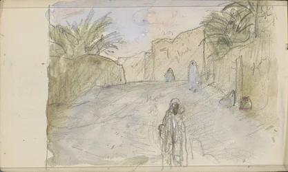 Calle con figuras en Biskra