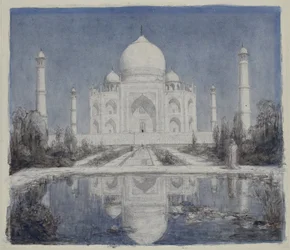 Taj Mahal a la luz de la luna