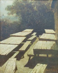 Luna sobre una mesa de taberna