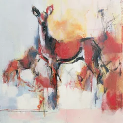 Ciervas en invierno, 1995