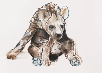 Cachorro de hiena (cabeza baja)
