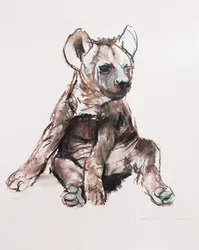 Cachorro de hiena (sentado)