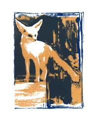 Pequeño zorro del desierto, 2015, (serigrafía)