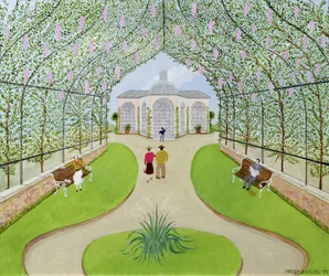 Lilac Arbour (óleo sobre tabla)