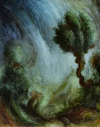 Tranquil Turmoil, 2022 (óleo sobre panel)