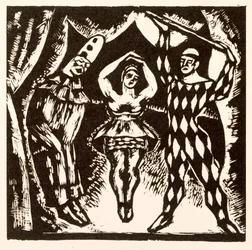 Arlequinada, xilografía de Roger Fry