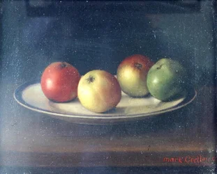 Naturaleza muerta con manzanas